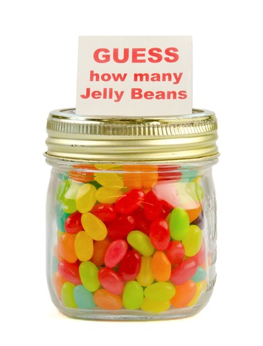 Jelly beans in a jar